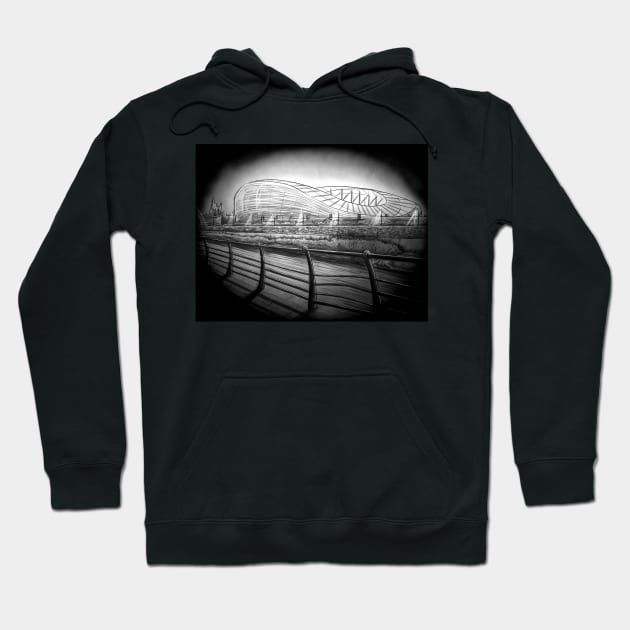 Aviva Stadium - Ireland - Match Night Football Artwork Hoodie by barrymasterson